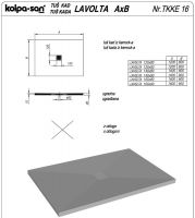 Прямоугольный душевой поддон Kolpa San LAVOLTA из искусственного камня схема 2