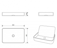 Раковина Kolpa-San EBAN/S 60х40 схема 1