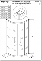 Душевая кабина Kolpa San Q LINE TKP четверть круга схема 3
