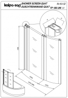 Шторка для полукруглой ванны Kolpa San QUAT TP 108 (Кват ТП 108) схема 2