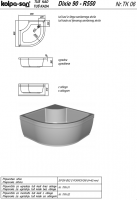 Душевой поддон Kolpa-San DIXIE схема 3