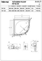 Полукруглый душевой уголок Kolpa San PULSAR TKP 560 схема 3