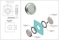 Ручка Venezia 6012 для стеклянных раздвижных дверей. схема