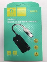 OTG переходник2 в 1 Type-C на гнездо 3,5+Type-C зарядка Denmen DU05