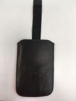 Чехол кожаный универсальный длина 13см, черный