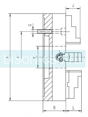 Патрон токарный 4-х кулачковый 4314-630-8 Bison-bial Польша