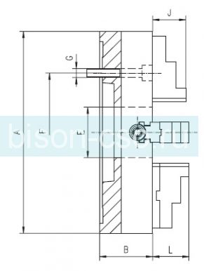 Патрон токарный 4-х кулачковый 4315-630-8 Bison-bial Польша