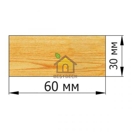 Брусок 30*60 строганый сухой