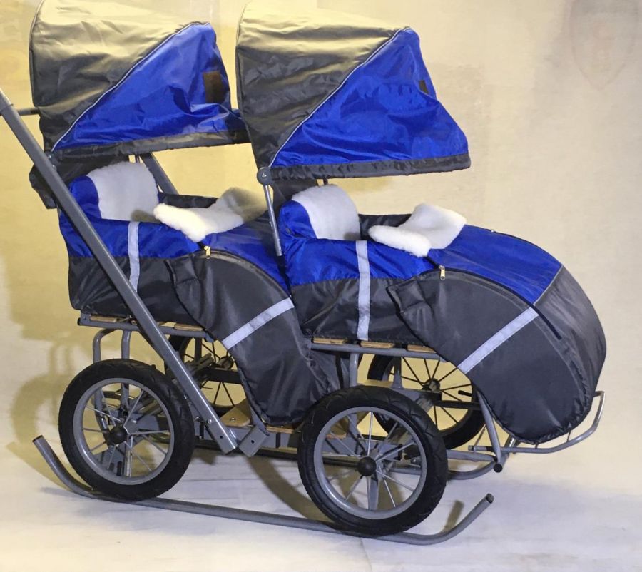 Санки для двойни усиленные - полный комплект