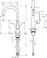 Смеситель Hansgrohe Talis S для кухни 72814000 схема 1