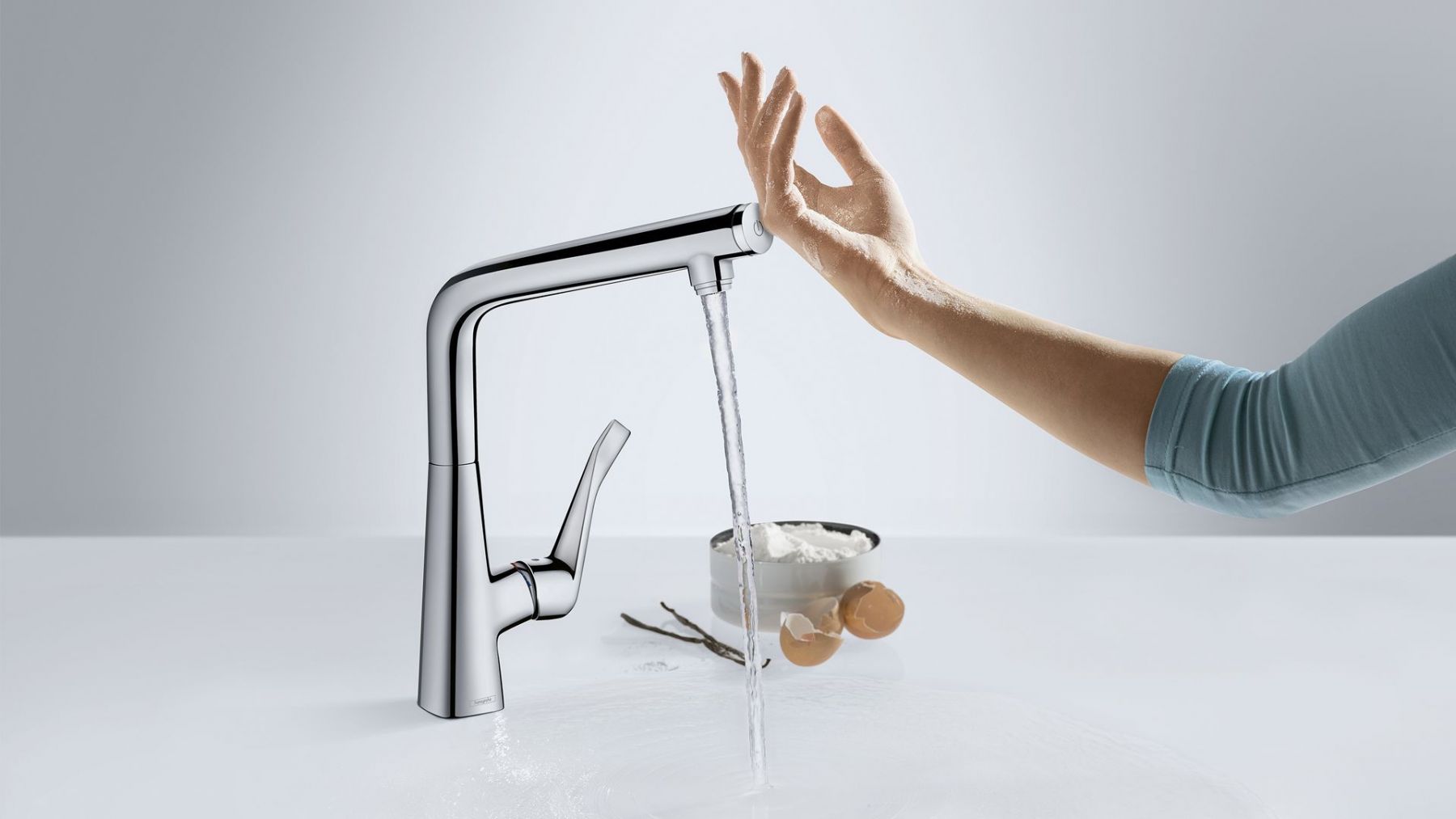 Смеситель Hansgrohe Talis Select S для кухни с вытяжным изливом 72821000 схема 3