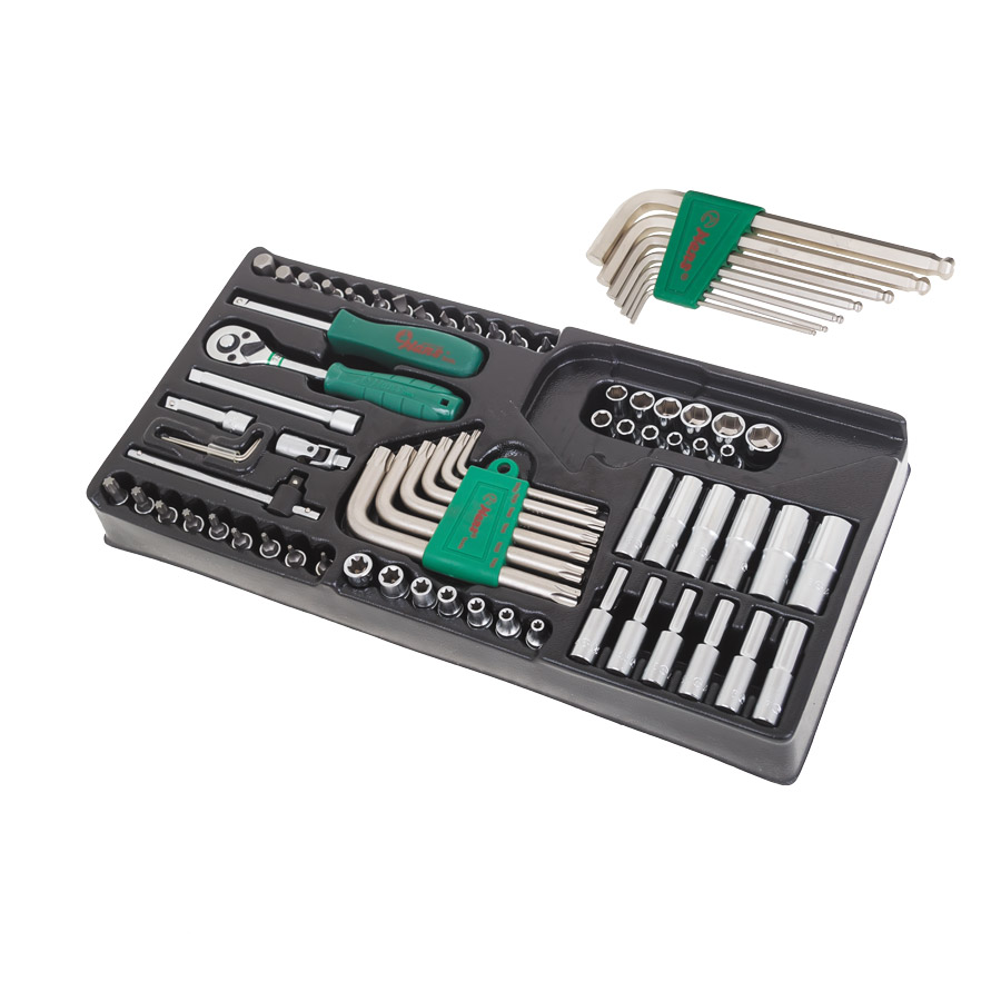 Набор головок и аксессуаров 1/4' в ложементе, Hans TT-43H