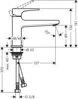 Смеситель Hansgrohe Metropol для раковины 32502000 схема 1