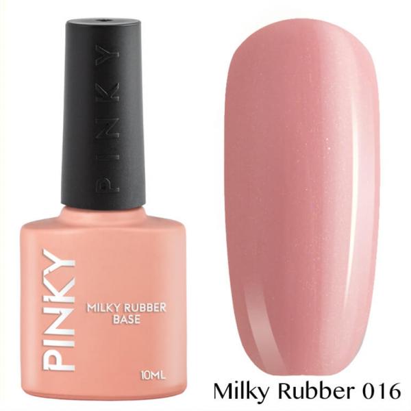 Каучуковая  база PINKY Milky Rubber Base 016   10мл. (бежево-розовый с микрошиммером)