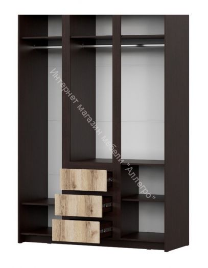 Шкаф для одежды трехстворчатый Прага