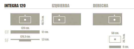Консольная раковина Cezares Integra схема 3 Консольная раковина Cezares Integra схема 3