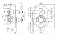 Cezares Elite смеситель для ванны/душа ELITE-VDIM2-T-01-Bi схема 2