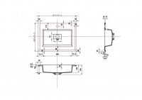 Раковина из искусственного мрамора Cezares Qubo 61х46 схема 2