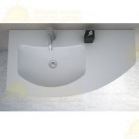 Акриловая раковина Solid Surface левосторонняя Cezares Soho 91х49 схема 1