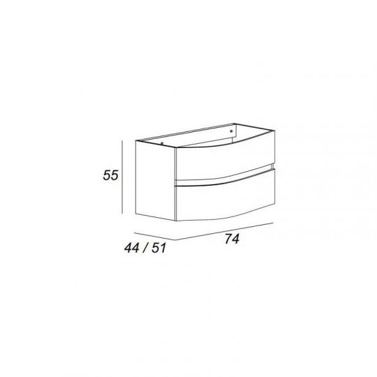 Тумба под раковину Cezares Dalila Moderno 74х51 схема 3 Тумба под раковину Cezares Dalila Moderno 74х51 схема 3