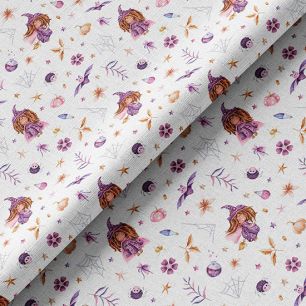 Ткань хлопок для шитья кукол Е.Кононова чародейки на белом limit 168