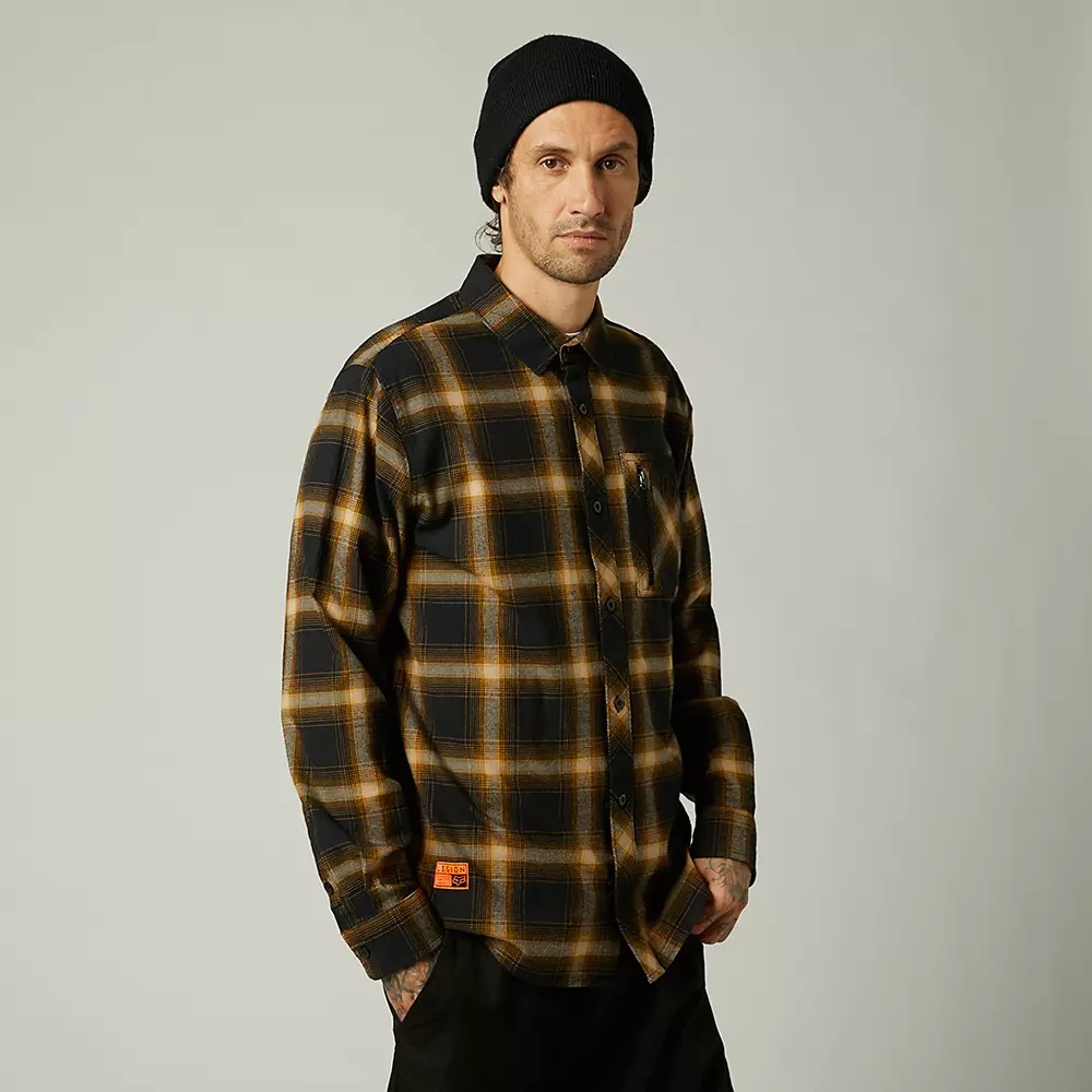 Fox Gamut Stretch Flannel Gold рубашка