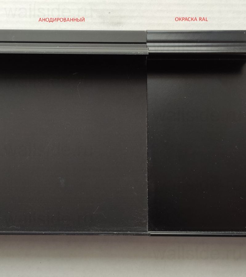 Скрытый плинтус Pro Design 323 чёрный муар, ral 9005