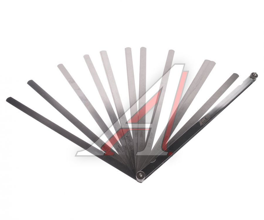 Набор щупов 0.038-1.016мм (0.0015"-0.04") прямых удлиненных для установки зазора 25шт. L=300мм JTC