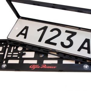 Номерные рамки для номера Alfa Romeo - черные