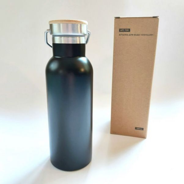 Бутылка для воды Distiller черная