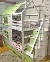 Кровать двухъярусная Домик Felicia №20 (двухъярусная кровать домик)