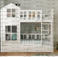 Кровать двухъярусная домик Теремок Fantasy