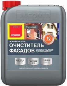 Очиститель Фасадов Neomid 650 10кг Концентрат (1:1) от Грязи, Копоти, Плесени, Мхов, Водорослей и Других Загрязнений / Неомид 650