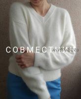 Пуловер с v-образной горловиной «Morozный» совместник (moroz_knitwear)