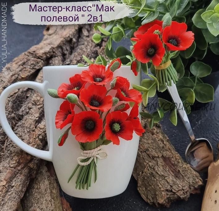 Мастер-класс 'Мак полевой' 2в1 (k_yulia_shop)