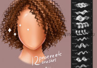 Hair style brushes for procreate app (katty.arty)