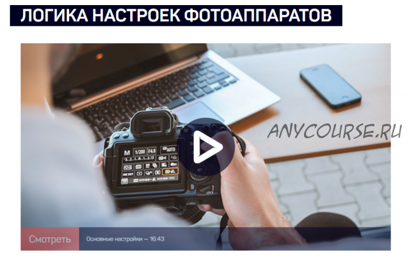 Логика настроек фотоаппаратов (Антон Мартынов)