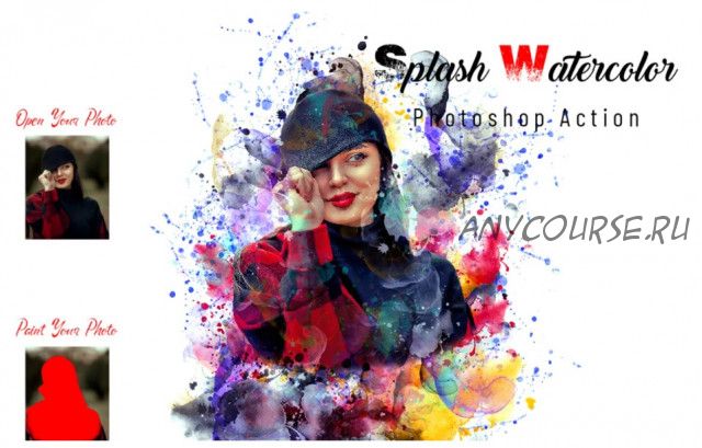 [creativemarket] Splash Watercolor Photoshop Action (Studio Retouch)