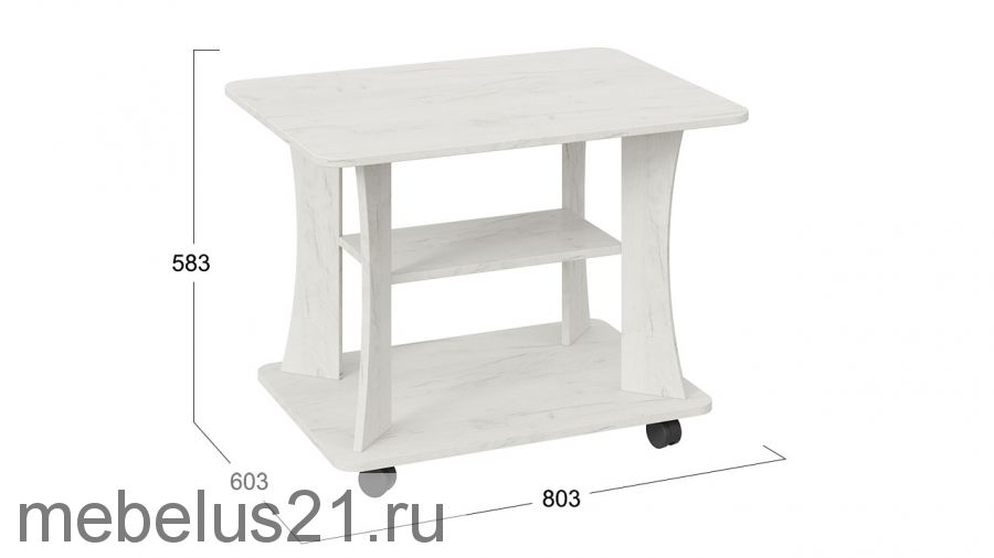 Стол журнальный тип 8 Белый