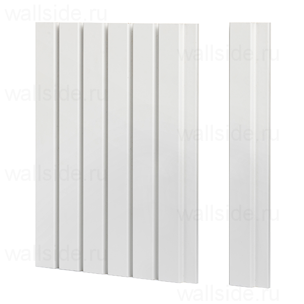 Реечная стеновая панель Ликорн светло-серая