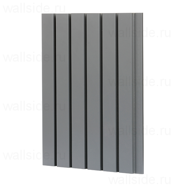 Реечная стеновая панель Ликорн тёмно-серая