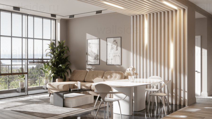 Декоративная балка Ликорн белая