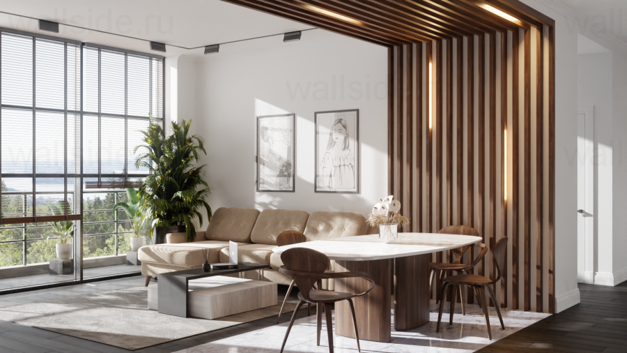 Декоративная балка Ликорн орех американский