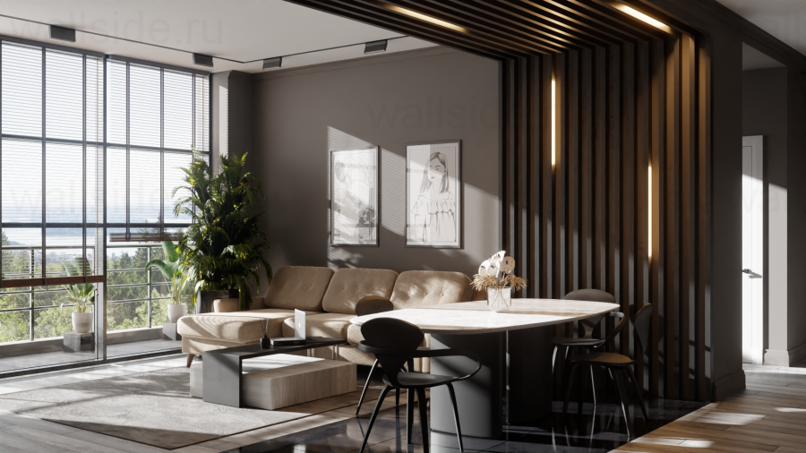 Декоративная балка Ликорн чёрная