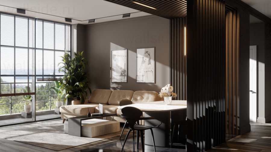 Декоративная балка Ликорн чёрная