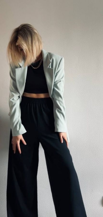 Брюки оверсайз черные