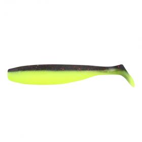 Виброхвост YAMAN PRO Sharky Shad, цвет #32 - Black Red Flake/Chartreuse