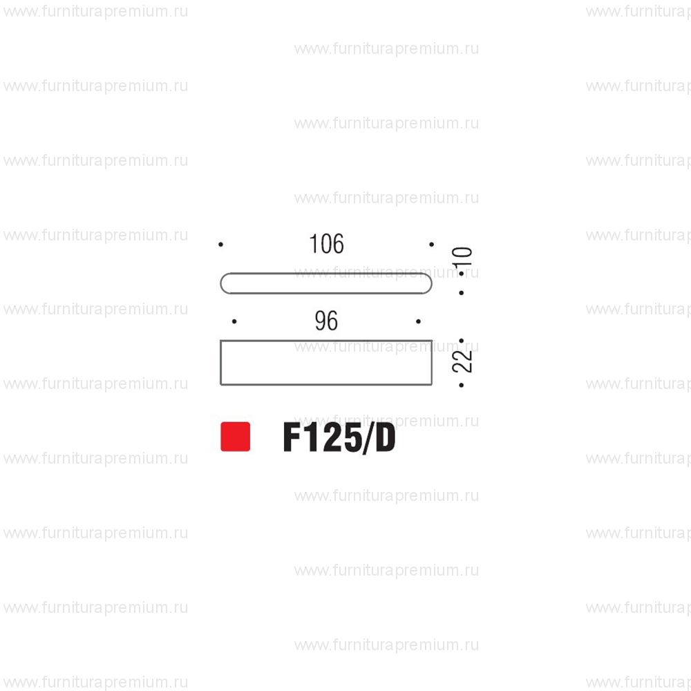 Мебельная Ручка-скоба Colombo Design F125D 96 мм