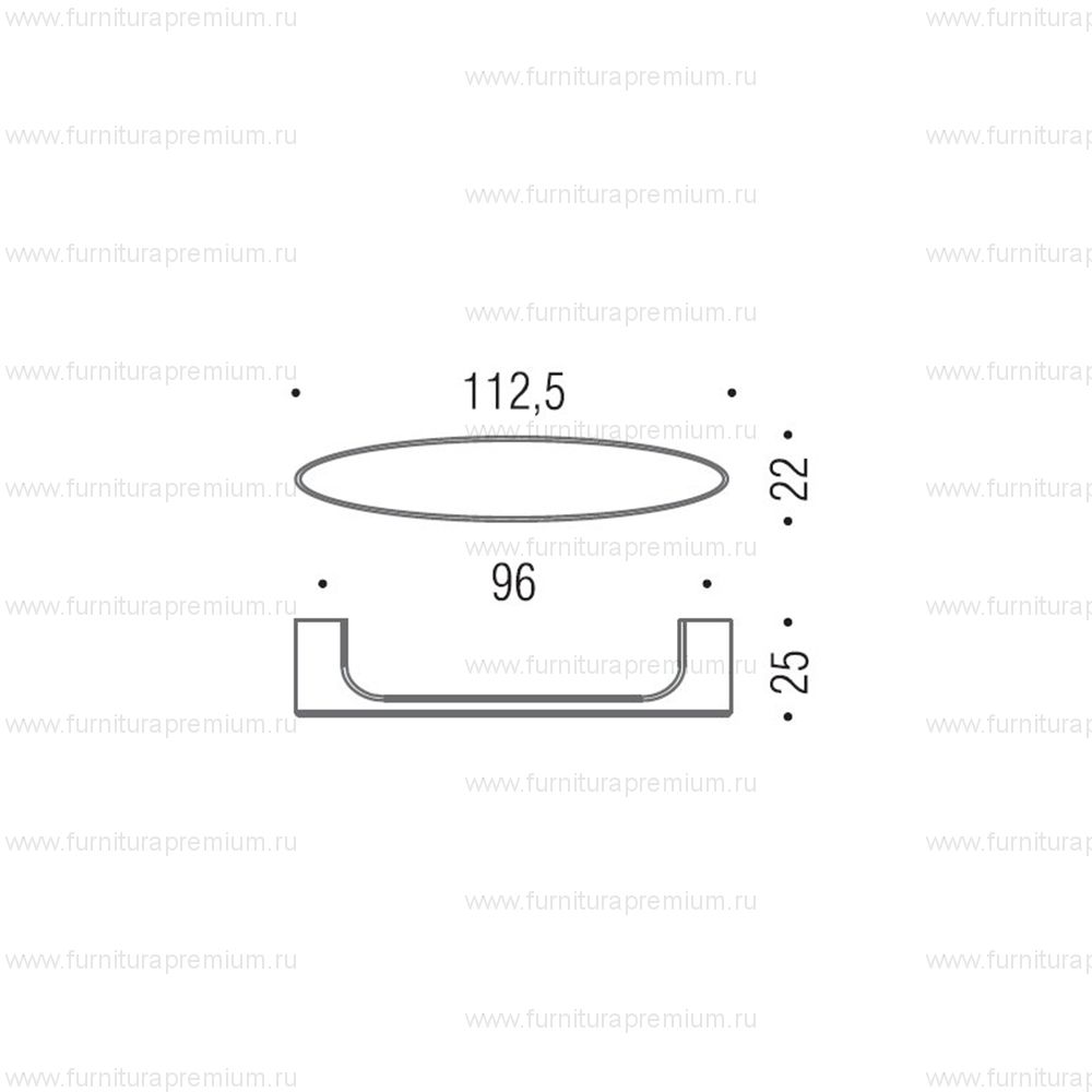 Мебельная Ручка-скоба Colombo Design F138D 96 мм