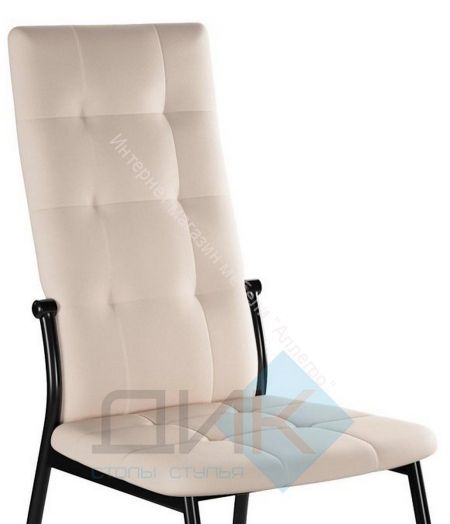 Стул ГАЛС-М каркас черный/кожзам Pegaso бежевый